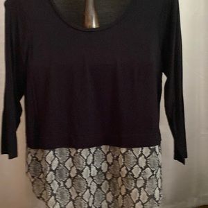 Michael Kors  snakeskin chiffon pullover top